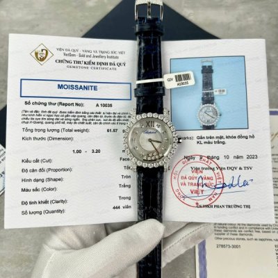 Chopard Women Copies Watch Diamonds Moissanite Hong Kong Custom 34mm