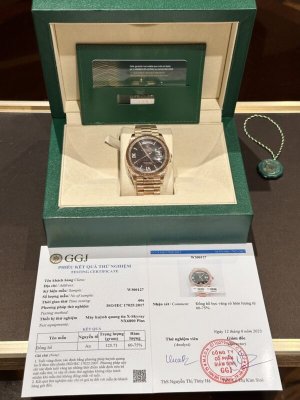 Rolex Rep 11 Watch Day-Date Rose Gold Wrapped Lava Dial 40mm