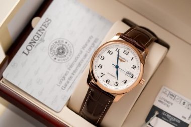 Longines Replica Watch Master Collection L2.628.5.78.7 White Dial Leather Strap 38.5mm