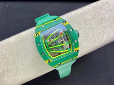 Richard Mille Replica Watch RM59-01 Yohan Blake Tourbillon Carbon Green 43x50mm