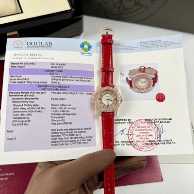 Chopard L’Heure Best Replica Watch 18K Gold Wrapped + Diamonds Moissanite Custom 36mm
