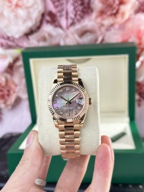 Rolex Replica Watch DateJust Rose Gold 178275 Mother Of Pearl Dial 31mm