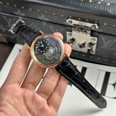 Breguet Tradition 7057 Copies Watches Leather Strap Black ZF Factory 40mm