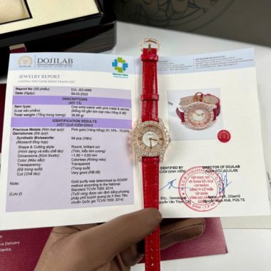 Chopard L’Heure Best Replica Watch 18K Gold Wrapped + Diamonds Moissanite Custom 36mm