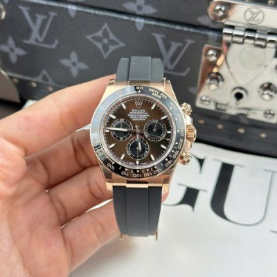 Rolex Cosmograph Daytona 126515 Fake Watches Chocolate Dial Rubber Strap THB Factory 40mm