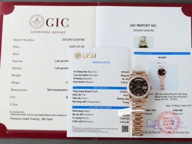 Rolex Day-Date Eisenkiesel Dial Copies Watch Gold Wrapped + Diamonds Moissanite GM Factory 36mm