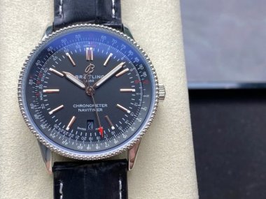 Breitling Navitimer Automatic A17326241B1P1 Replica Watches Black Leather Strap 41mm