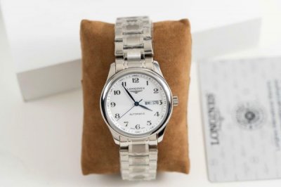 Longines Master Replica Watch White Dial Metal Wire 38.5mm