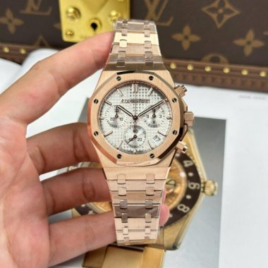 Audemars Piguet Replica Watches Royal Oak 26240 Rose Gold Dial White APS Factory 41mm