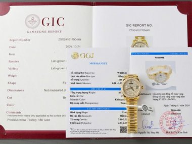 Rolex DateJust Butterfly Dial Custom Gold Wrapped 18K + Diamonds Moissanite 31mm