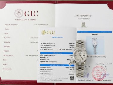 Rolex Day-Date Dial MOP Best Replica Watch Custom Moissanite Diamonds 36mm