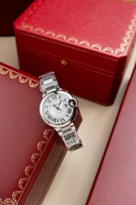 Cartier Ballon Bleu W6920046 Replica Watch White Dial Metal Wire AF Factory 36mm