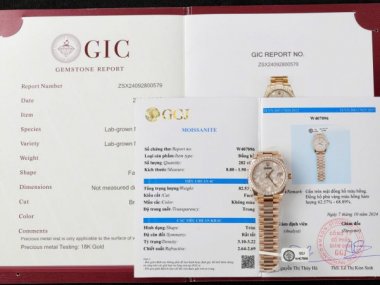 Rolex DateJust Butterfly Dial Copies Watches Rose Gold Wrapped 18K + Diamonds Moissanite 31mm