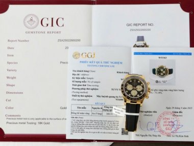 Rolex Daytona Replica Watch Custom 18K Gold Wrapped Movement Calibre 4131 40mm