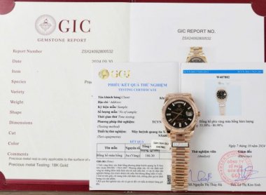 Rolex Day-Date Eisenkiesel Dial Copies Watch 18K Gold Wrapped Custom QF 36mm