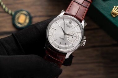 Rolex Replica 1:1 Watch Cellini Date 50519 Brown Leather Strap 39mm