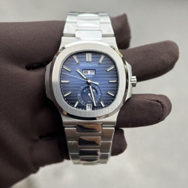 Patek Philippe 5726G Replica Watch Steel Strap Blue Dial 40.5mm