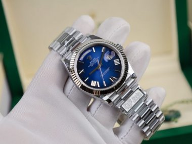 Rolex Best Replica Watch Day-Date Blue Ombre QF Factory 40mm