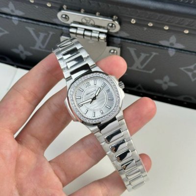 Patek Philippe Clone Watch Nautilus 7010 Womens White Dial 32mm