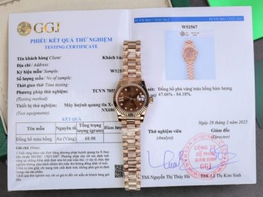 Rolex DateJust Women Copies Watches Gold Wrapped Chocolate Dial GM Factory 28mm
