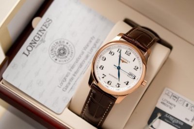 Longines Replica Watch Master Collection L2.628.5.78.7 White Dial Leather Strap 38.5mm