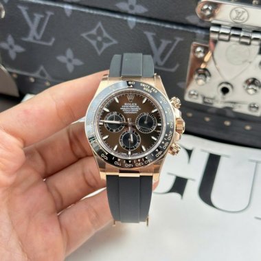 Rolex Cosmograph Daytona 126515 Fake Watches Chocolate Dial Rubber Strap THB Factory 40mm