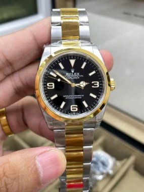 Rolex Replica Watches Explorer 124273 Dial Black VS Factory 36mm