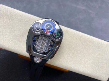 Jaboc & Co Bugatti Copies Watch Rubber Strap Black 52x48mm