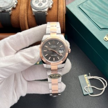 Rolex DateJust 126331 Replica 1:1 Watch Gray Dial Oyster Strap Clean Factory 41mm