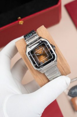 Cartier Santos WSA0065 Replica Watch Women Dial Brown BV Factory 35mm