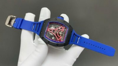 Richard Mille Clone Watch RM52-03 Paris Saint-Germain Tourbillon Ceramic Black 40x48mm