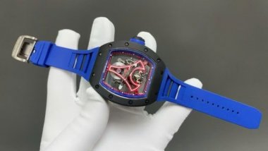 Richard Mille Clone Watch RM52-03 Paris Saint-Germain Tourbillon Ceramic Black 40x48mm