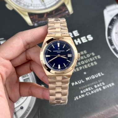 Vacheron Constantin Replica Watch Overseas 4500V Rose Gold Blue Dial PPF 41mm