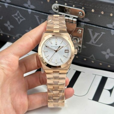 Vacheron Constantin Overseas 4500V Rose Gold Copies Watch White Dial 41mm