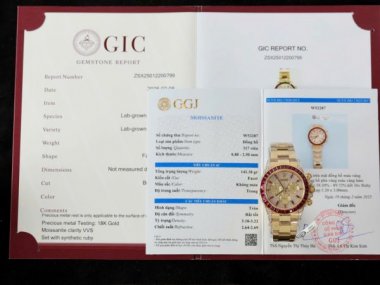 Rolex Daytona 126598TRU Replica Watches Custom Gold Wrapped + Ruby + Diamonds Moissanite 40mm