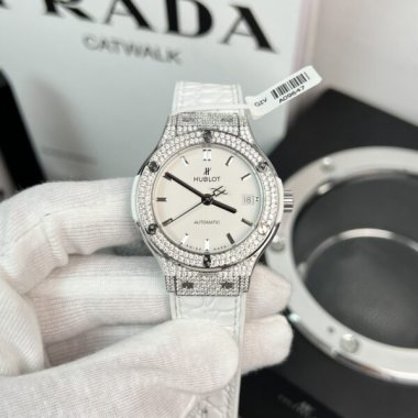 Hublot Replica Watch Full Moissanite Diamond White HB Factory 38mm