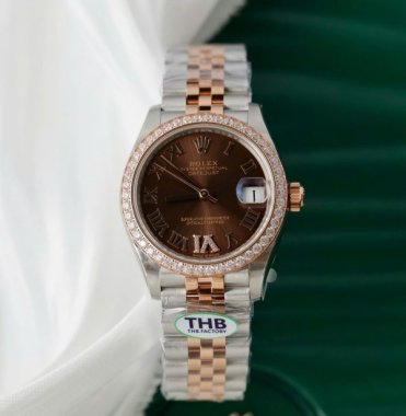 Rolex DateJust Replica Watches Chocolate Dial THB Factory 31mm