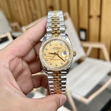 Rolex DateJust 126283RBR Palm Leaf Dial Gold Rep 11 Watch 36-41mm